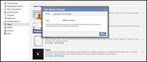 Native FB apps and views cannot be customized screen shot for kauai marketing